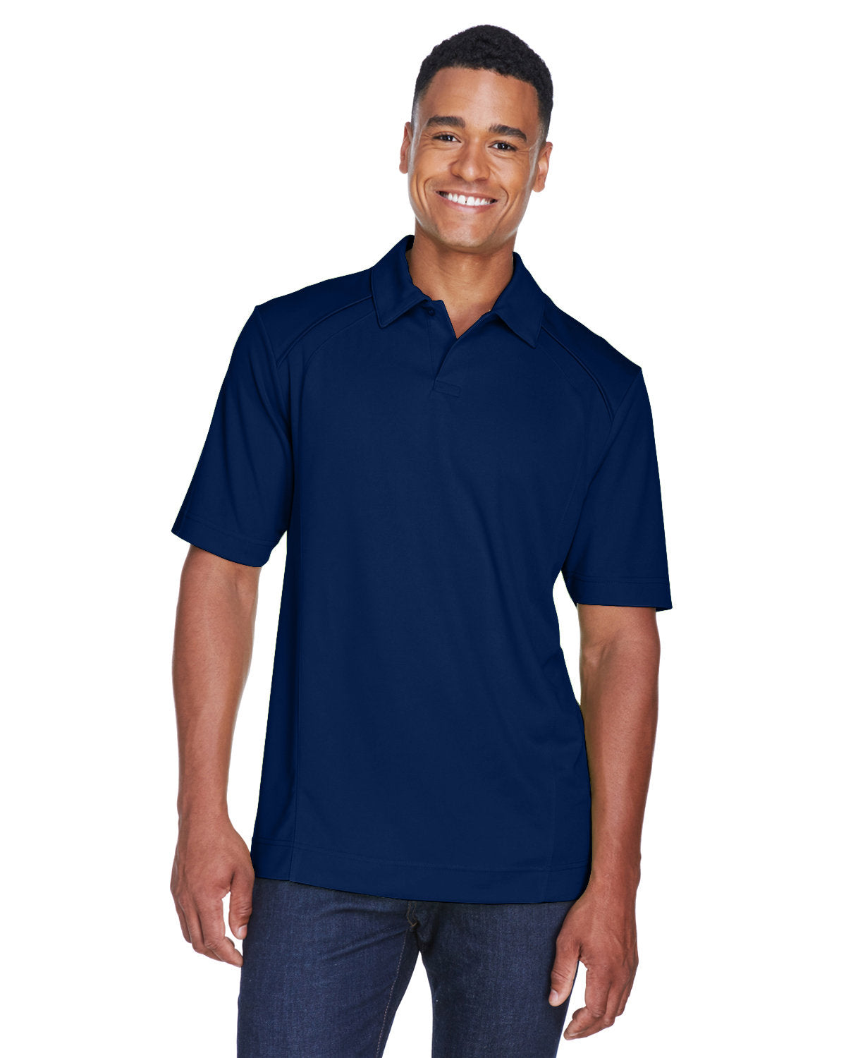 000189 NORTH END SPORT RED Men's Recycled Polyester Performance Piqué Polo