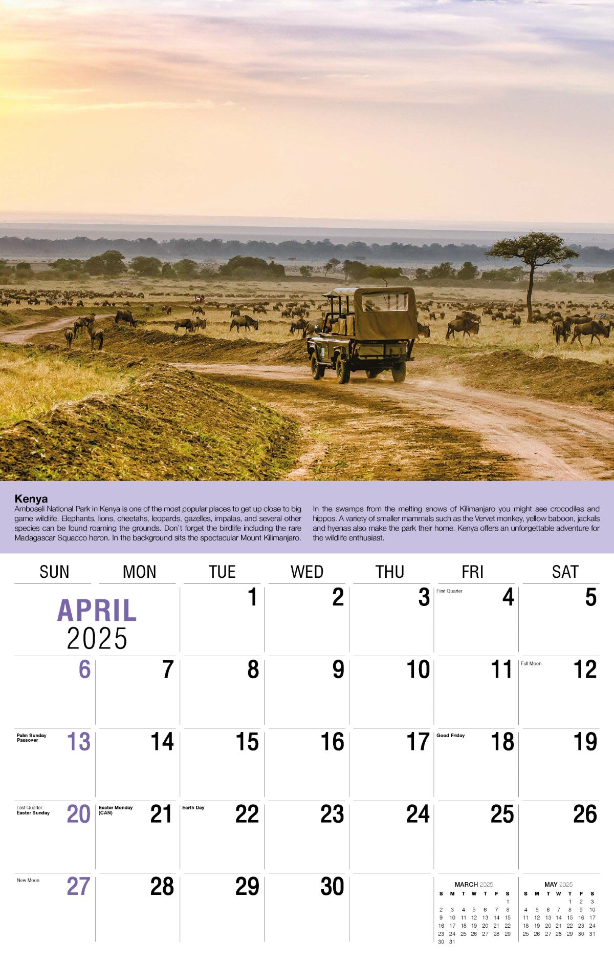 Galleria Wall Calendar 2025 World Travel