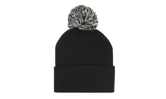 000968 Acrylic Toque Beanie w/Pom Pom