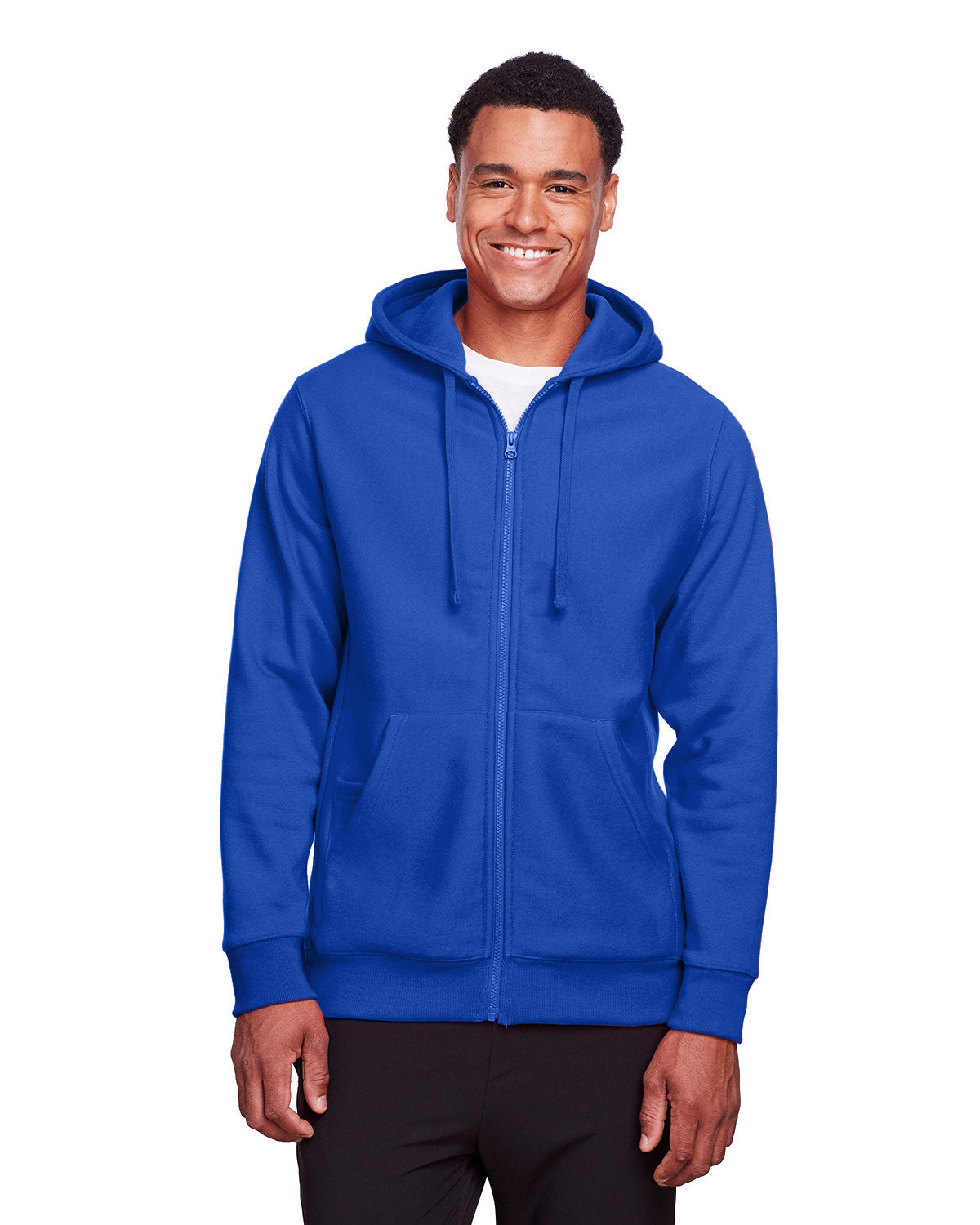 000237 Team 365 Men's Zone HydroSport Heavyweight Full-Zip Hooded Sweatshirt