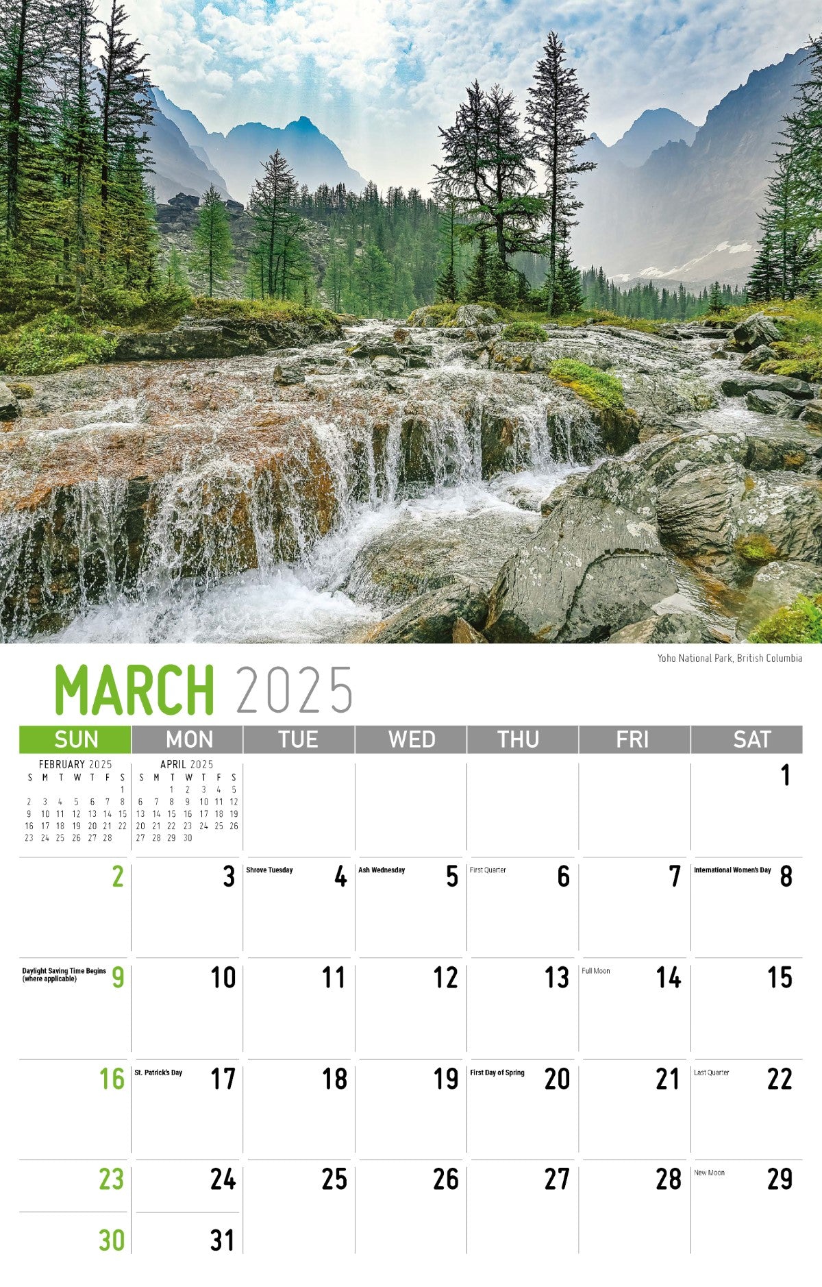 Galleria Wall Calendar 2025 Scenes of Western Canada