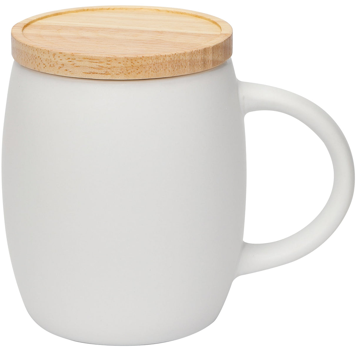 15 Oz. Hearth Ceramic Mug w/Wood Lid Coaster