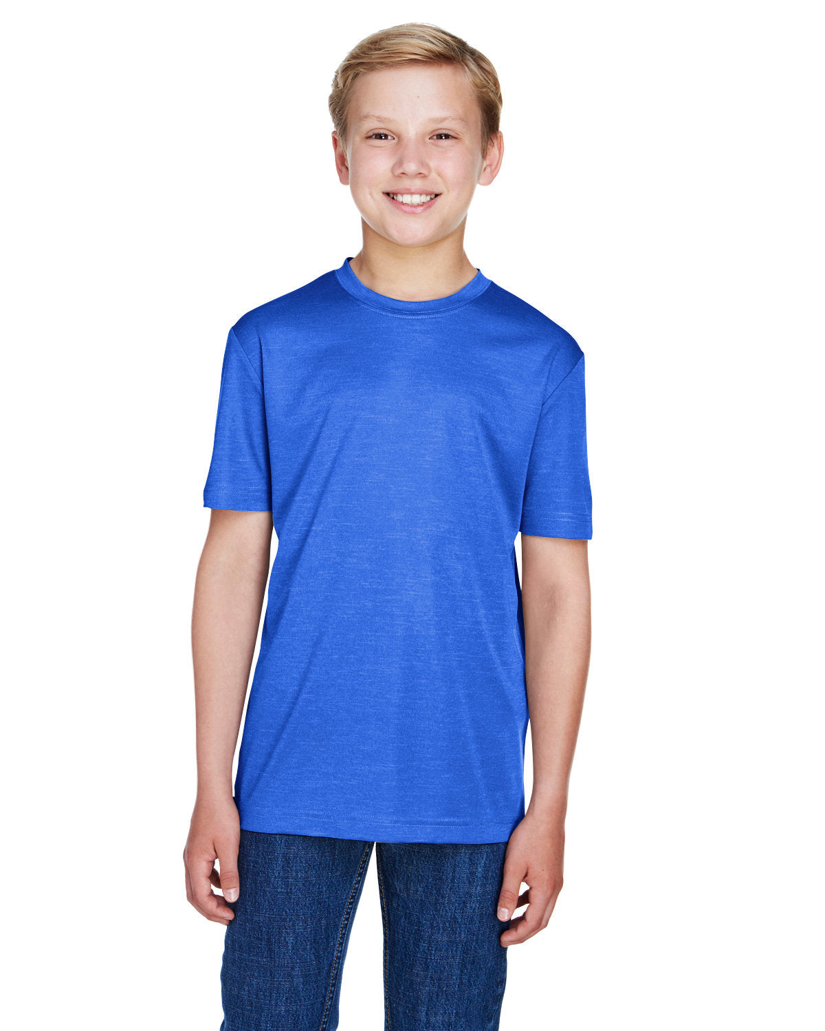 000247 Team 365 Youth Sonic Heather Performance T-Shirt