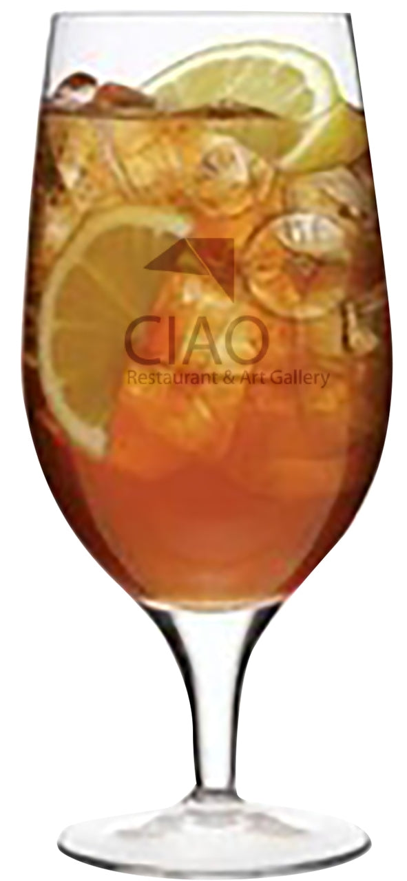 Michelangelo Iced Tea 19oz crystal footed glass