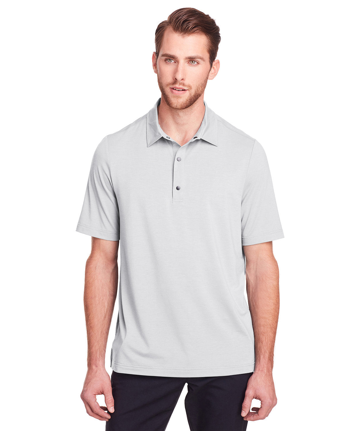 000185 NORTH END Men's JAQ Snap-Up Stretch Performance Polo