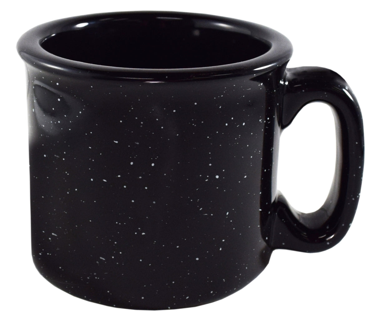 Camper 15oz speckled black mug