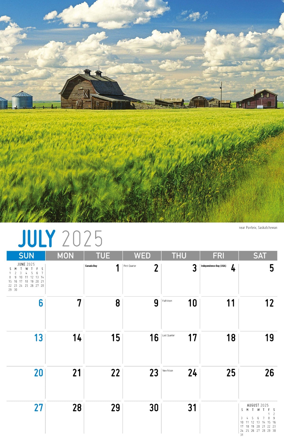 Galleria Wall Calendar 2025 Scenes of Western Canada