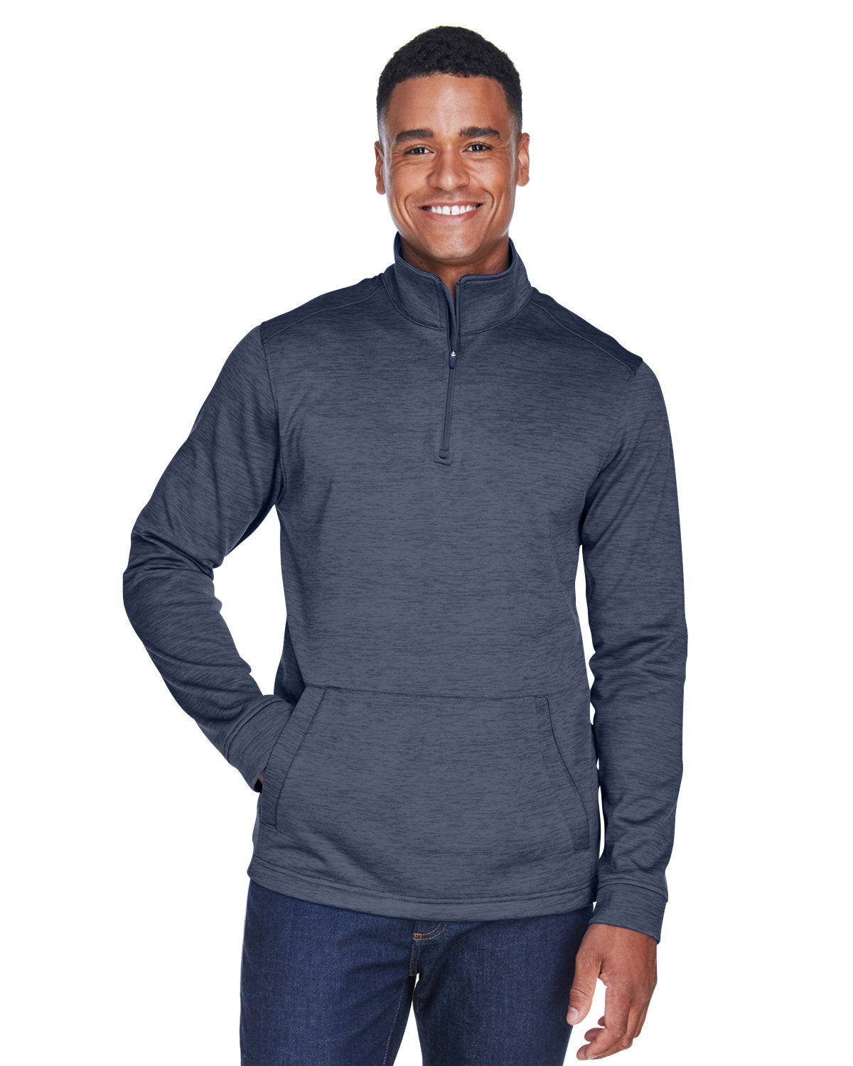 DEVON AND JONES Men's Newbury Mélange Fleece Quarter-Zip