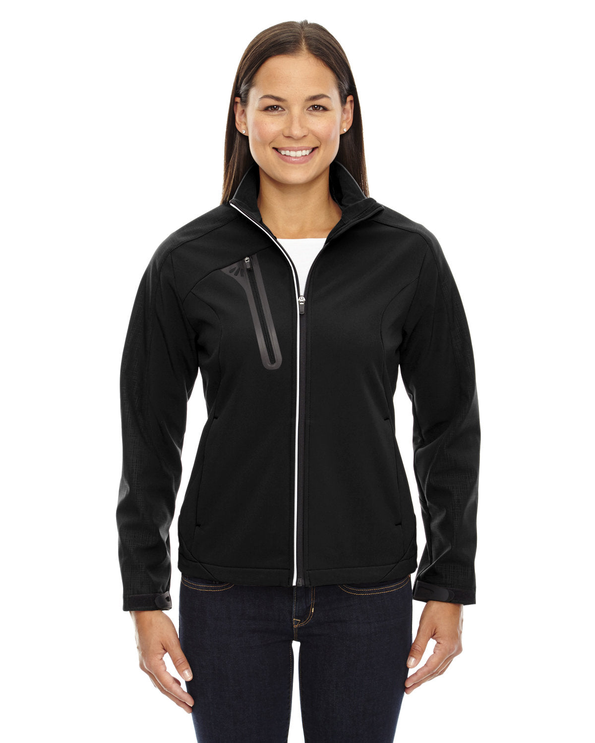 NORTH END Ladies' Terrain Colorblock Soft Shell with Embossed Print