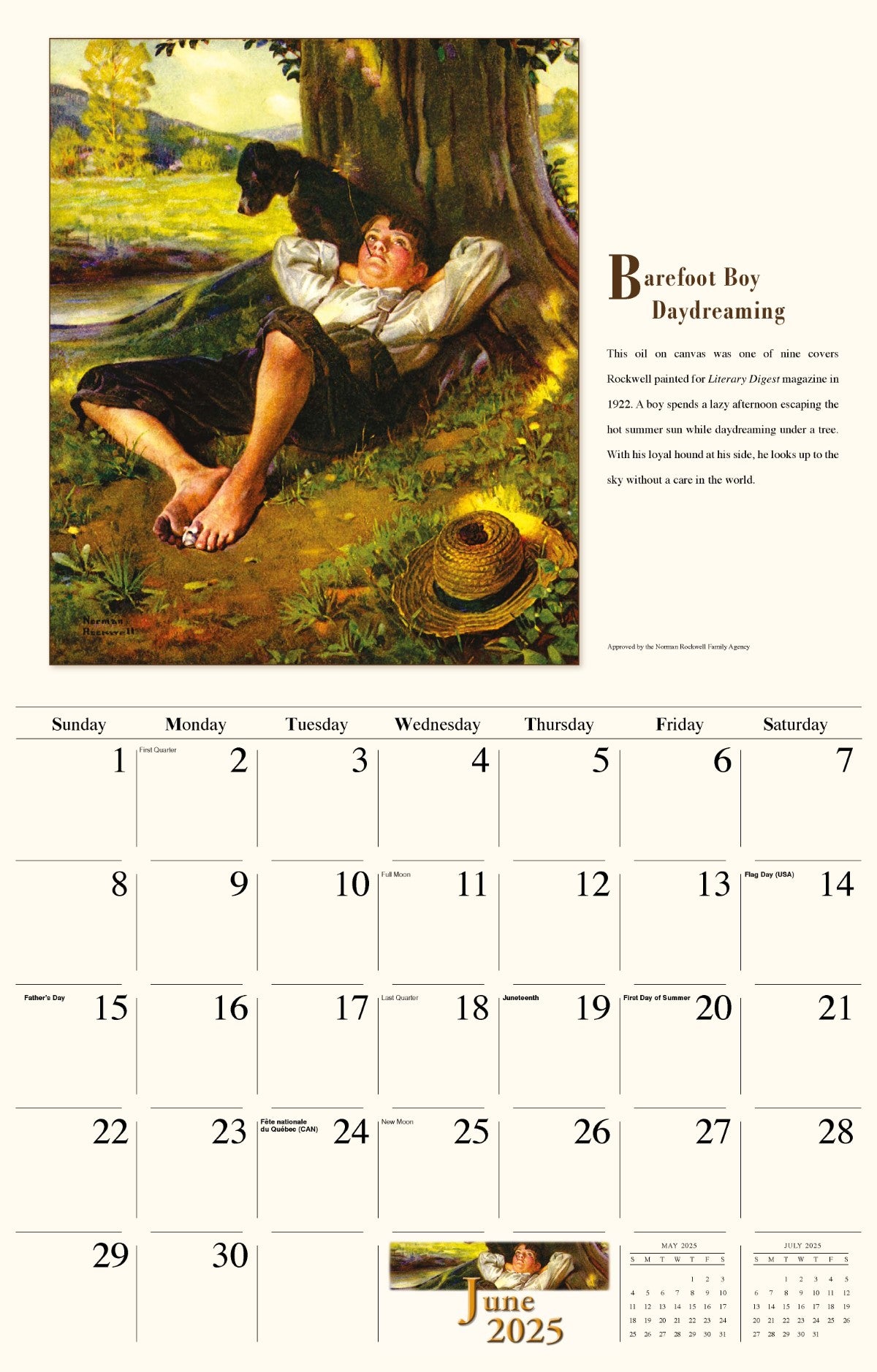 Galleria Wall Calendar 2025 Norman Rockwell