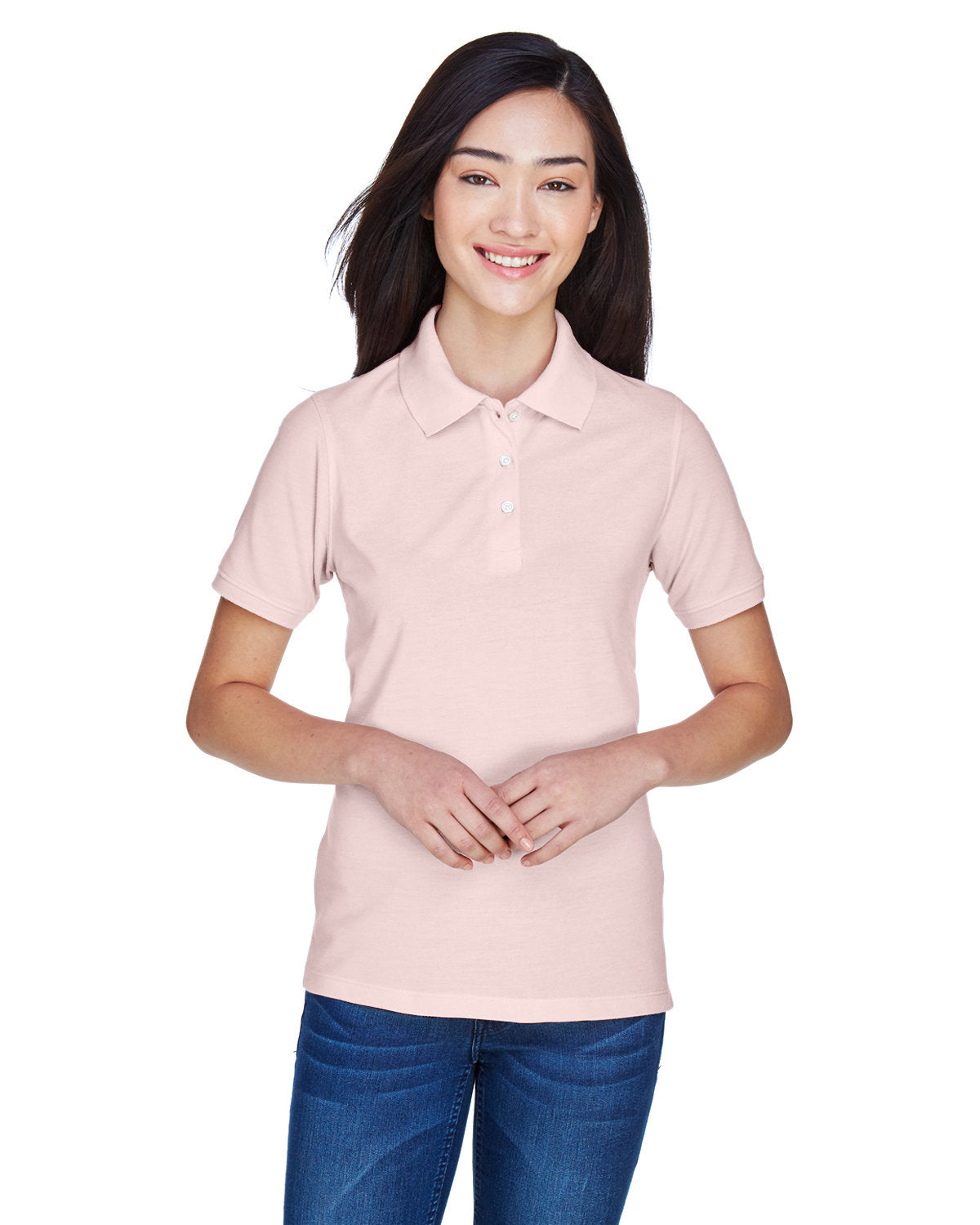Harriton Ladies' 5.6 oz. Easy Blend? Polo