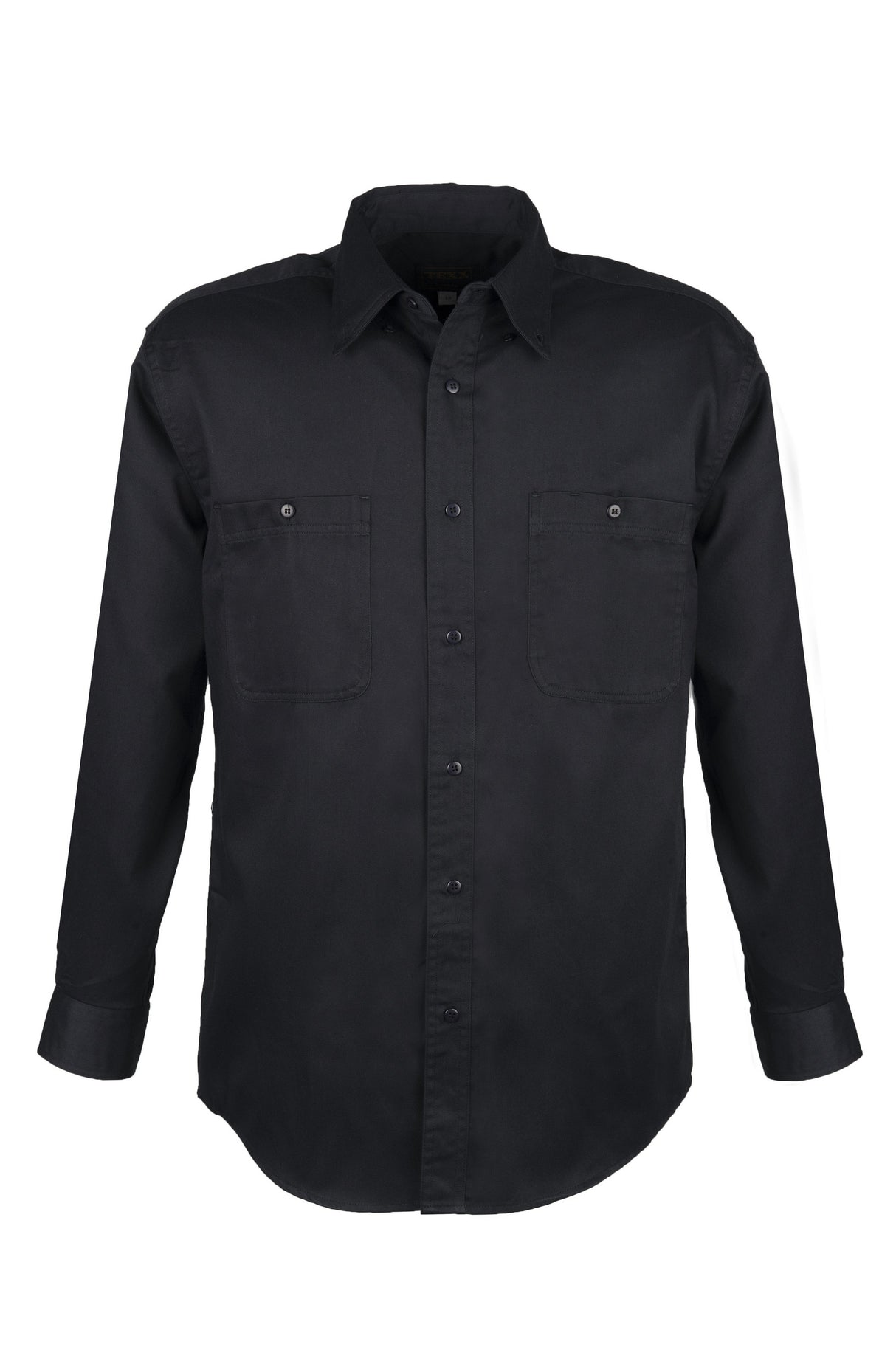Men's Cotton Blend Twill Long Sleeve Shirts Tall (Black) (LT-3XLT)