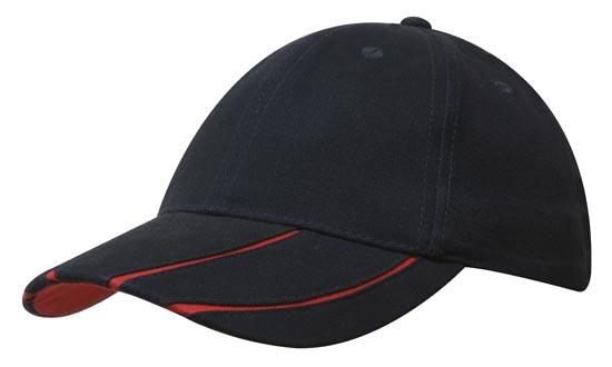 Brushed Heavy Cotton Cap w/Laminated Two-Tone Peak