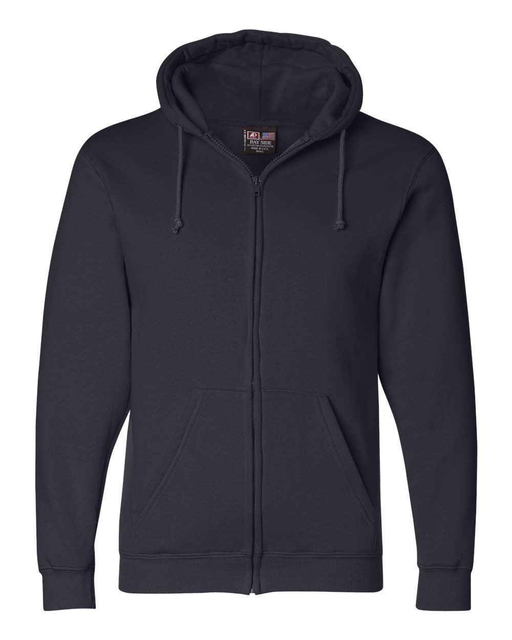 Bayside USA-Made Full Zip Hooded Sweatshirt