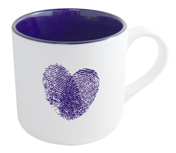 Angora 14oz 2tone white/cobalt mug in a Ripple gift box