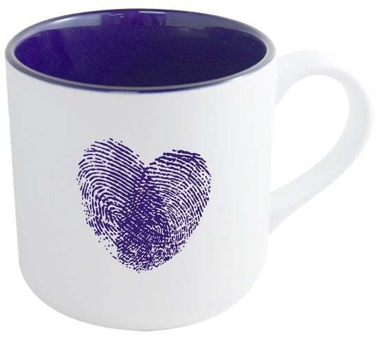 Angora 14oz 2tone white/cobalt mug in a Ripple gift box