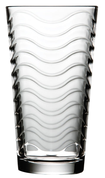 Ripple Cooler 17oz clear glass