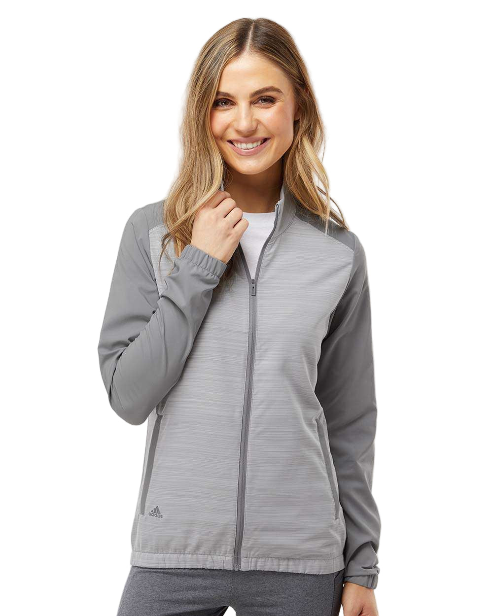 Adidas® Women's Heather Block Full Zip Wind Jacket