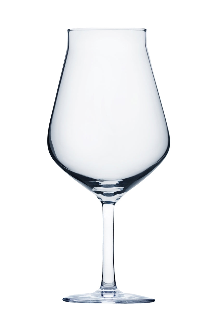 ~Hugo 14oz clear stemmed craft beer glass S/4 in a Noir box