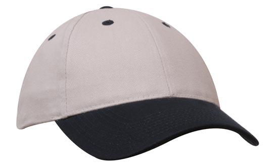 000960 Six Panel Brushed Poly Cotton Cap