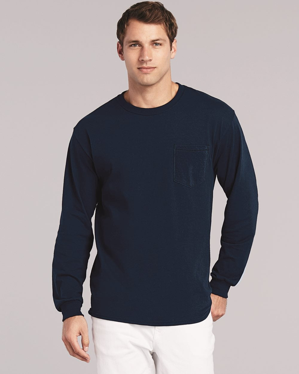 Gildan Ultra Cotton Long Sleeve Pocket T-Shirt