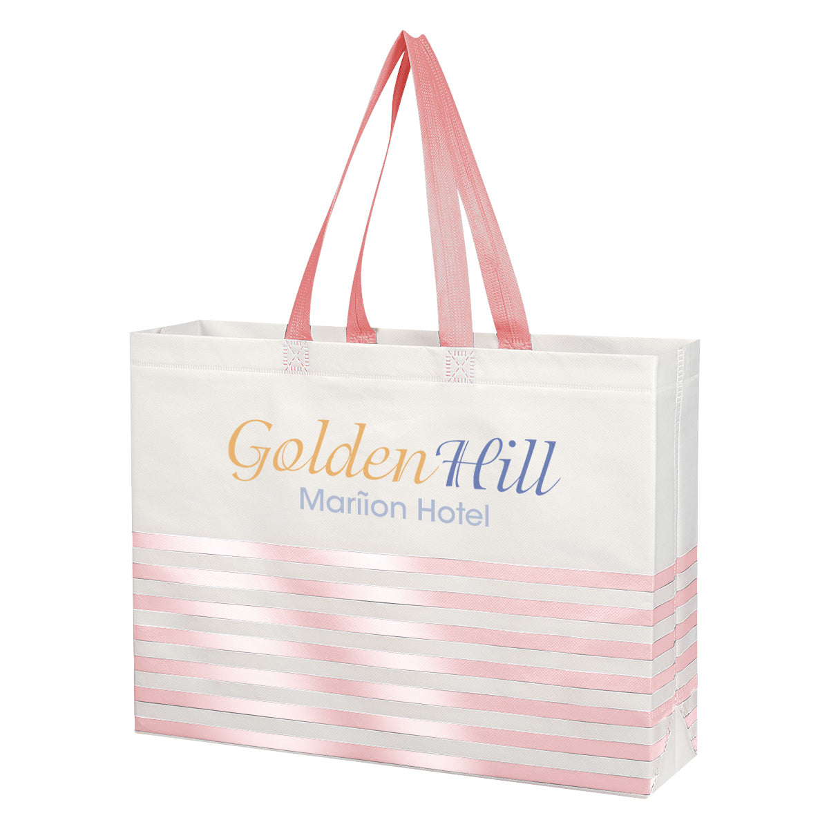 Non-woven Horizontal Stripe Tote Bag