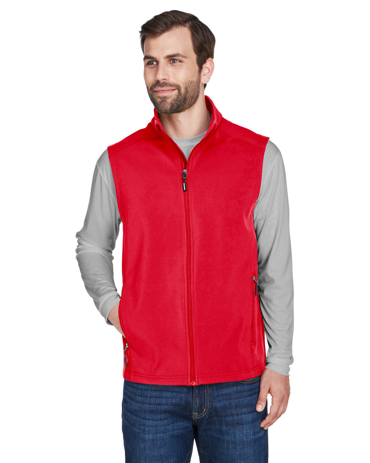 000231 CORE 365 Men's Cruise Two-Layer Fleece Bonded Soft Shell Vest
