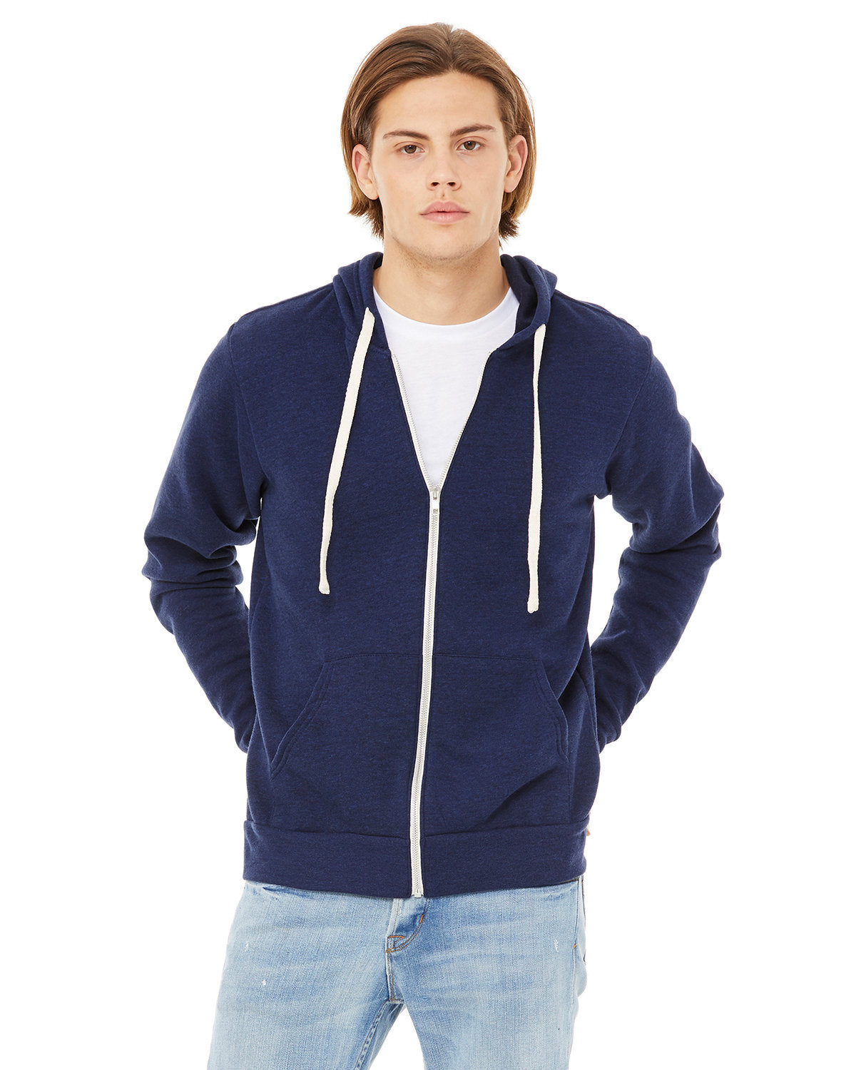 BELLA+CANVAS Unisex Triblend Sponge Fleece Full-Zip Hoodie