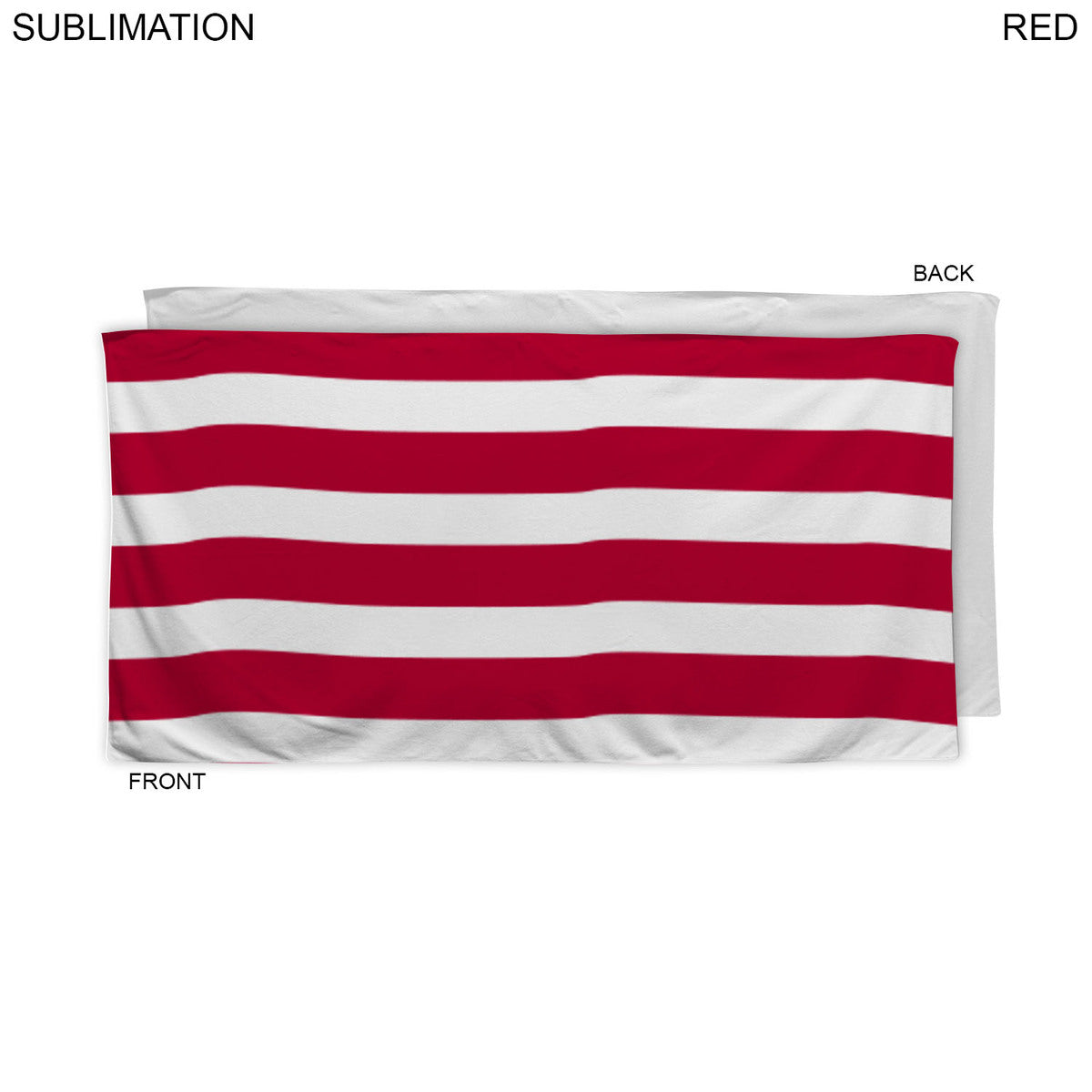 72 Hr Fast Ship - Cabana Stripe Sublimated, Absorbent Microfiber Dri-Lite Terry Beach Towel, 30x60