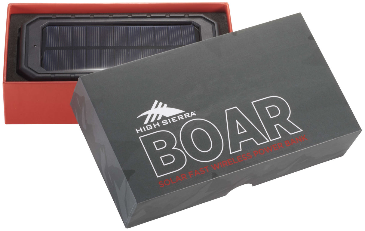 High Sierra IPX 5 Solar Fast Wireless Power Bank