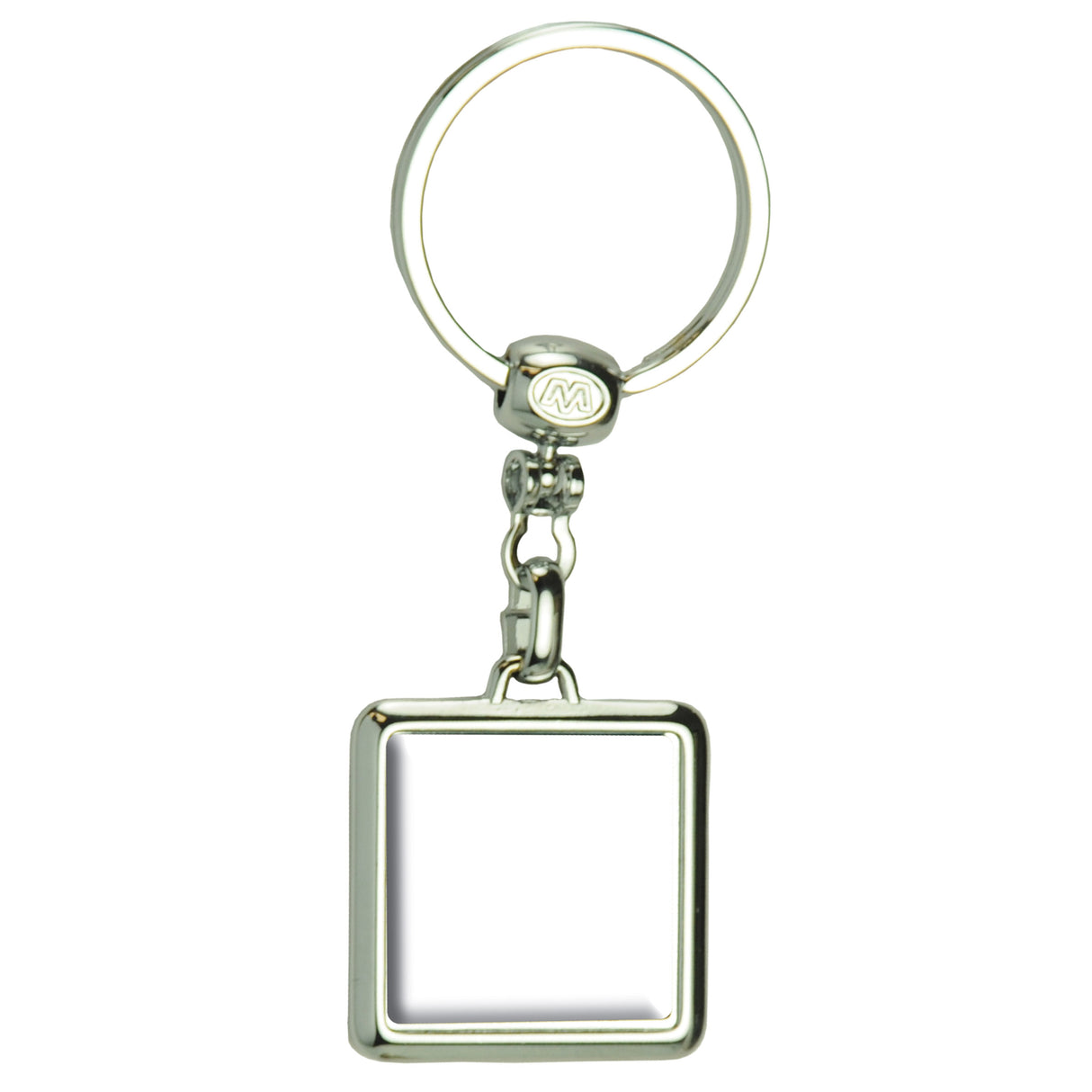 Square Die Cast Metal Domed Key Tag