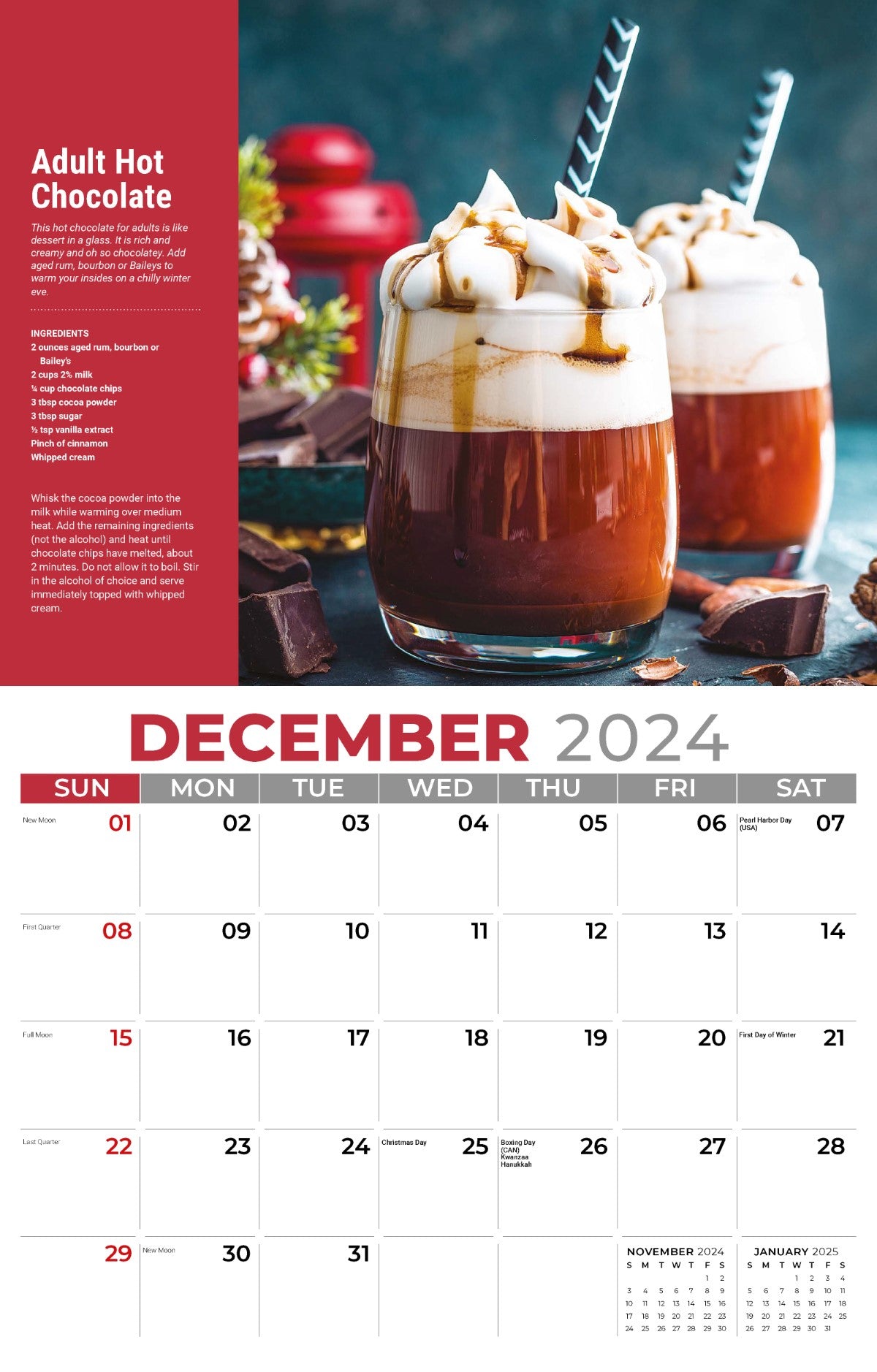 Galleria Wall Calendar 2025 Happy Hour