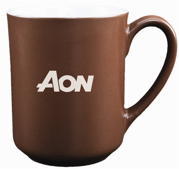 Max 19oz 2tone brown/white mug