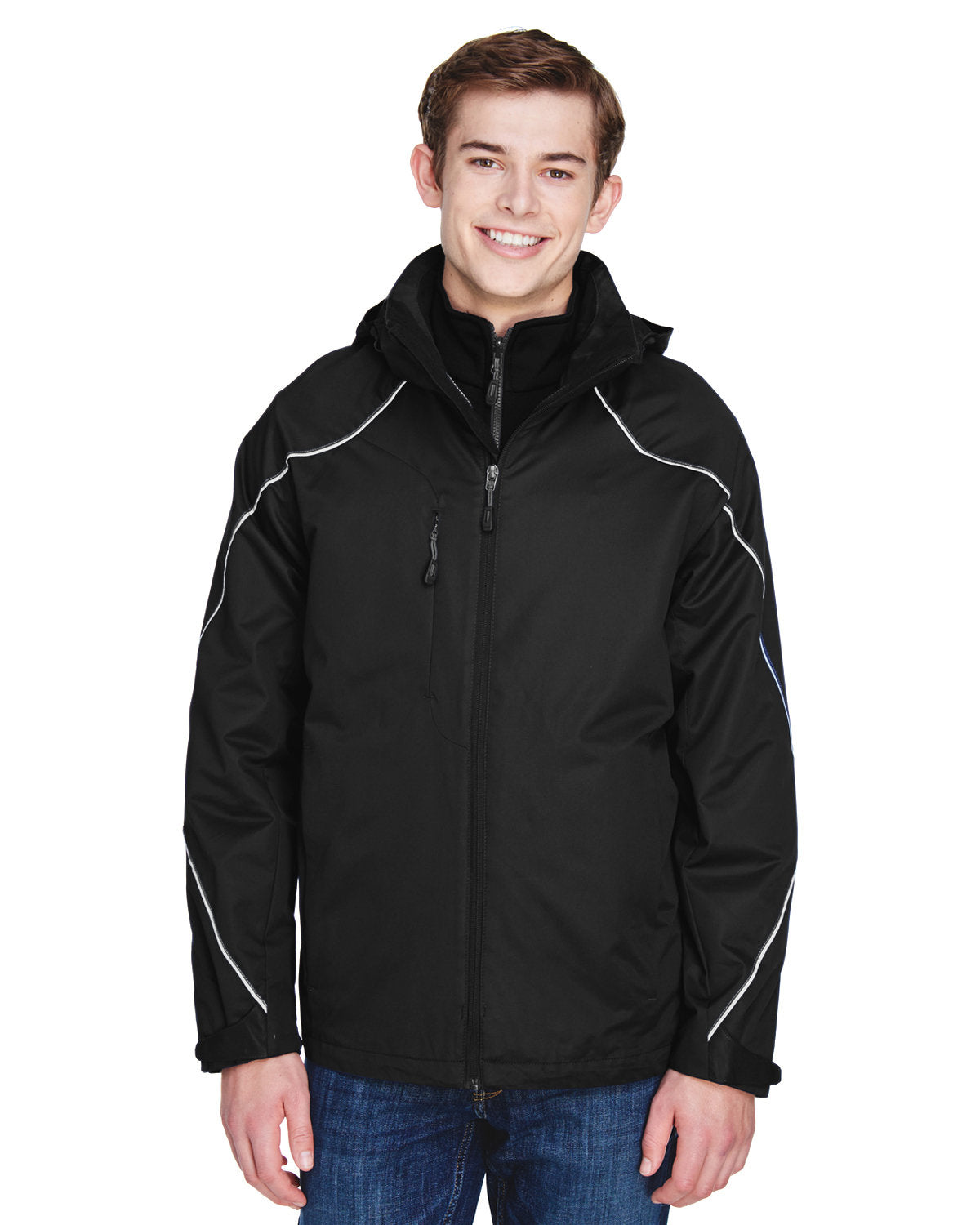 000181 NORTH END Men's Angle 3-in-1 Jacket with Bonded Fleece Liner