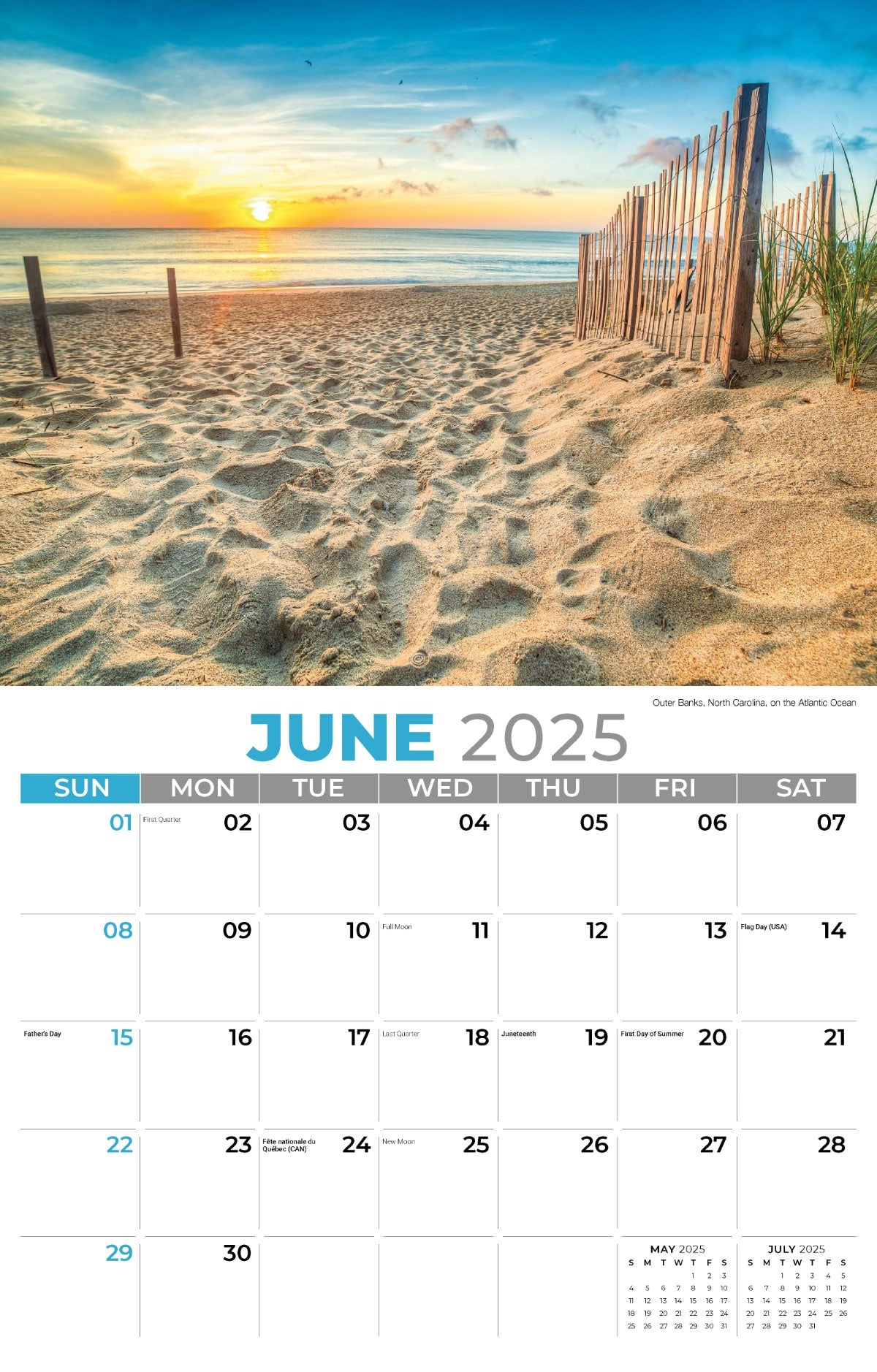 Galleria Wall Calendar 2025 Sun Sand & Surf