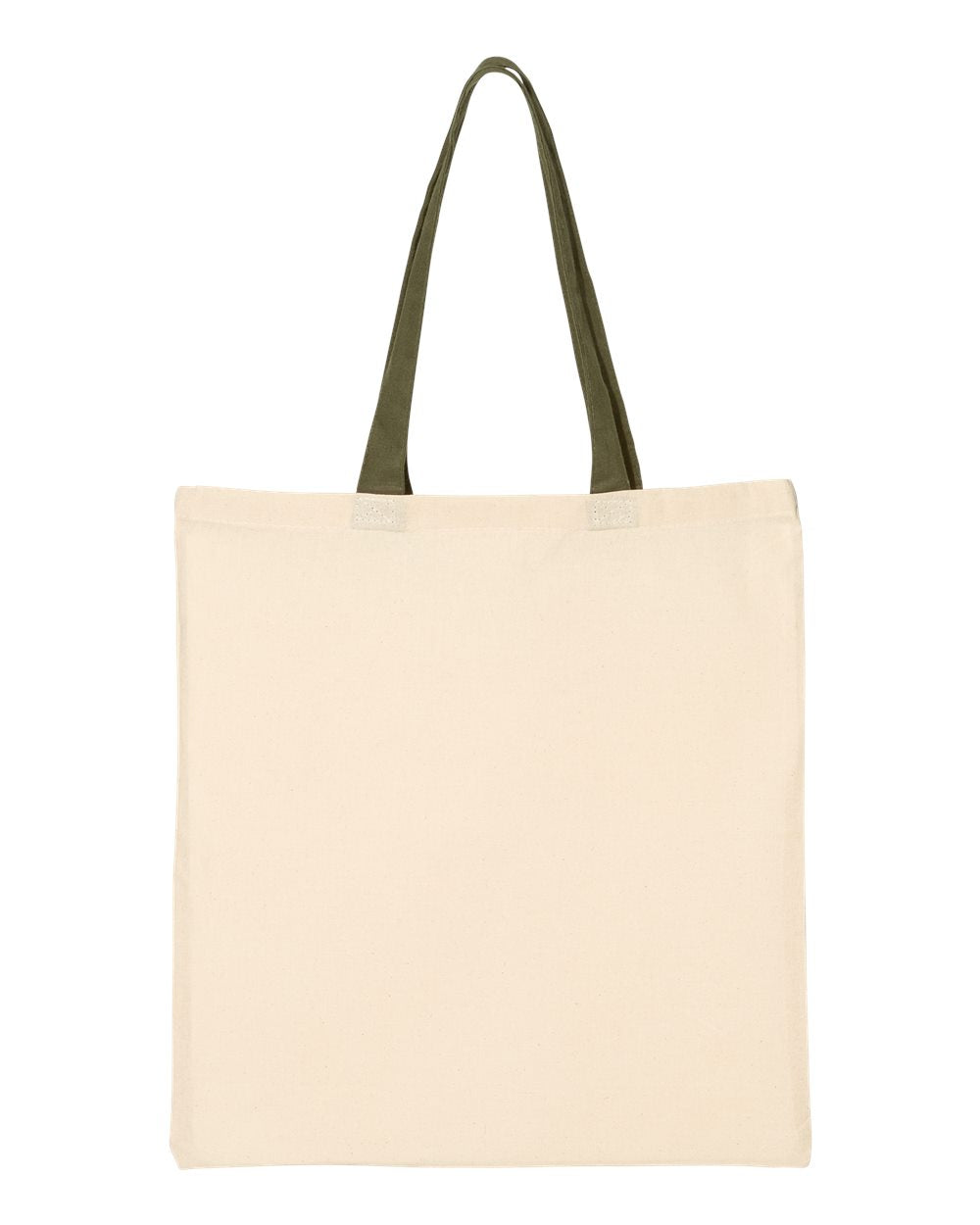Q-Tees™ Economical Tote w/Contrast-Color Handles
