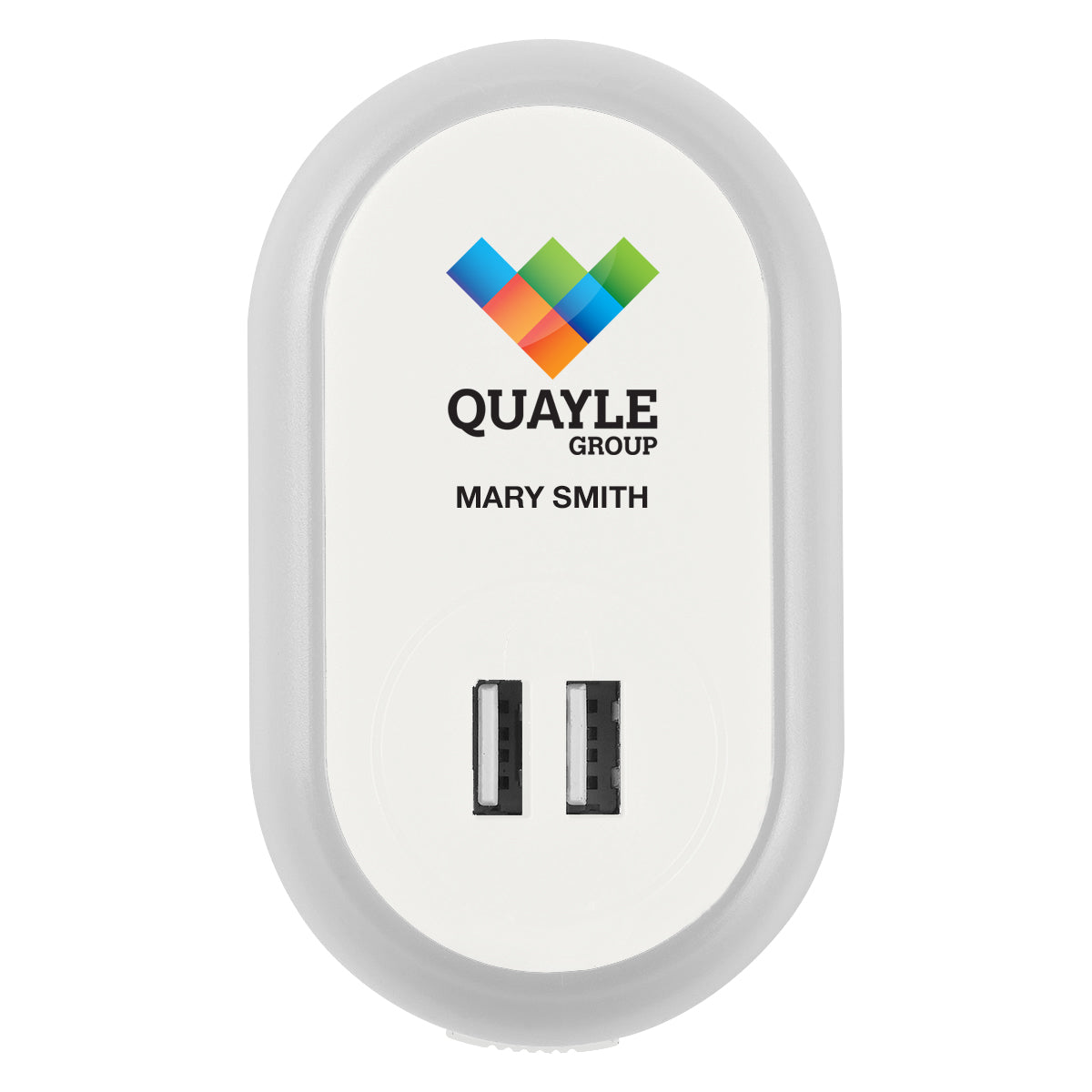 Ul Listed Nightlight A/c Adapter With Dual Usb Ports