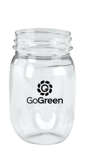 Orion 16oz clear plastic mason style tumbler