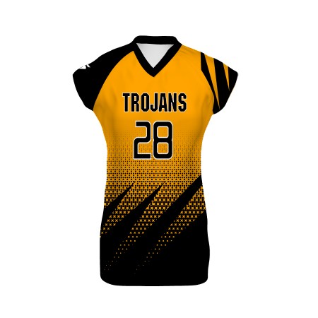 High Five Girls' Freestyle Sublimated Cap Sleeve Volleyball Jersey