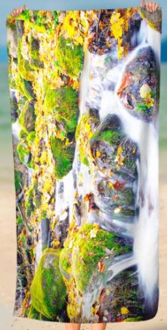 100% Cotton Velour Reactive Print Beach Towel 30"x60"