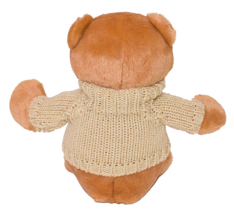 11" Sammy Bear w/Hand Knit Embroidered Sweater