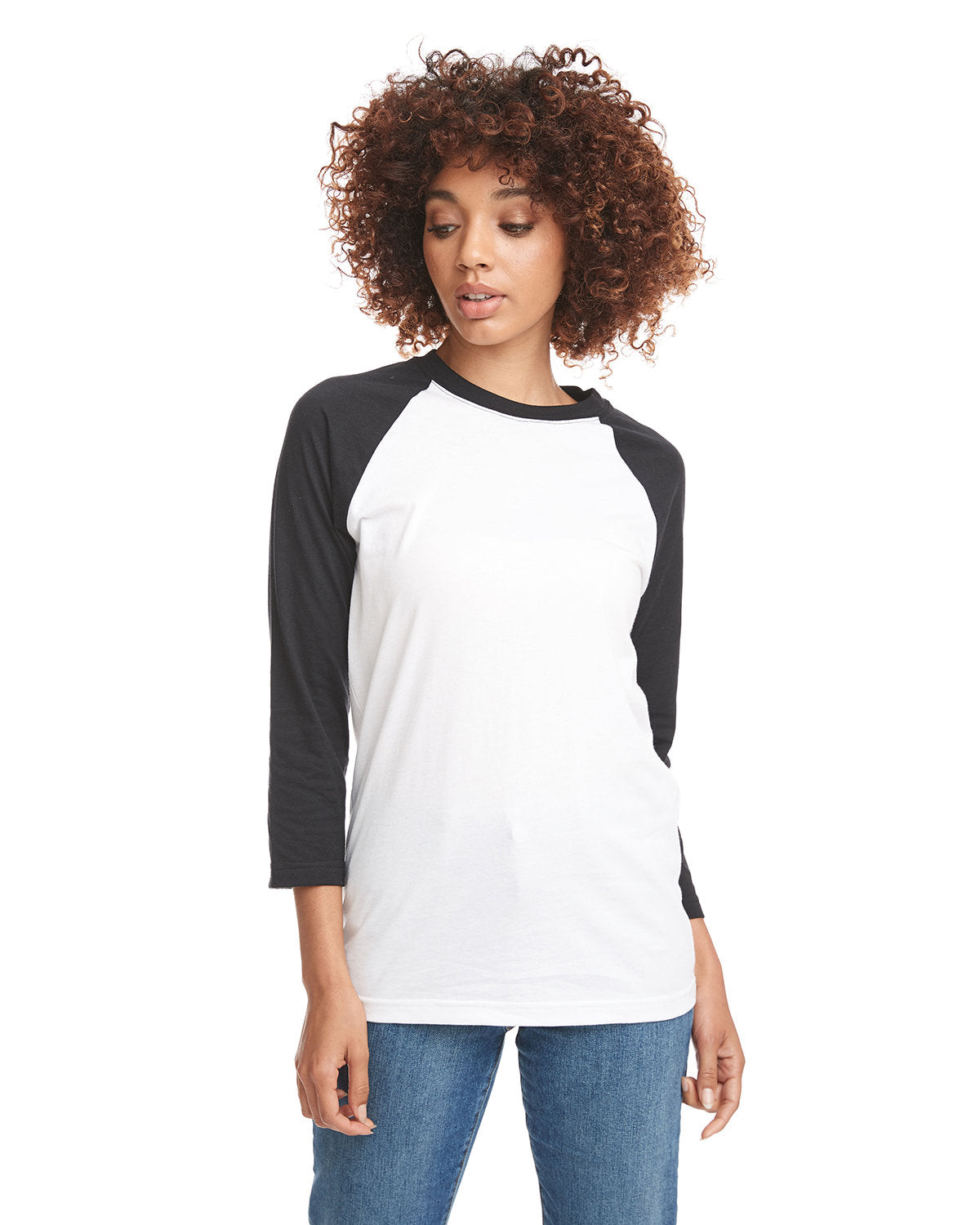 NEXT LEVEL APPAREL Unisex CVC 3/4 Sleeve Raglan Baseball T-Shirt