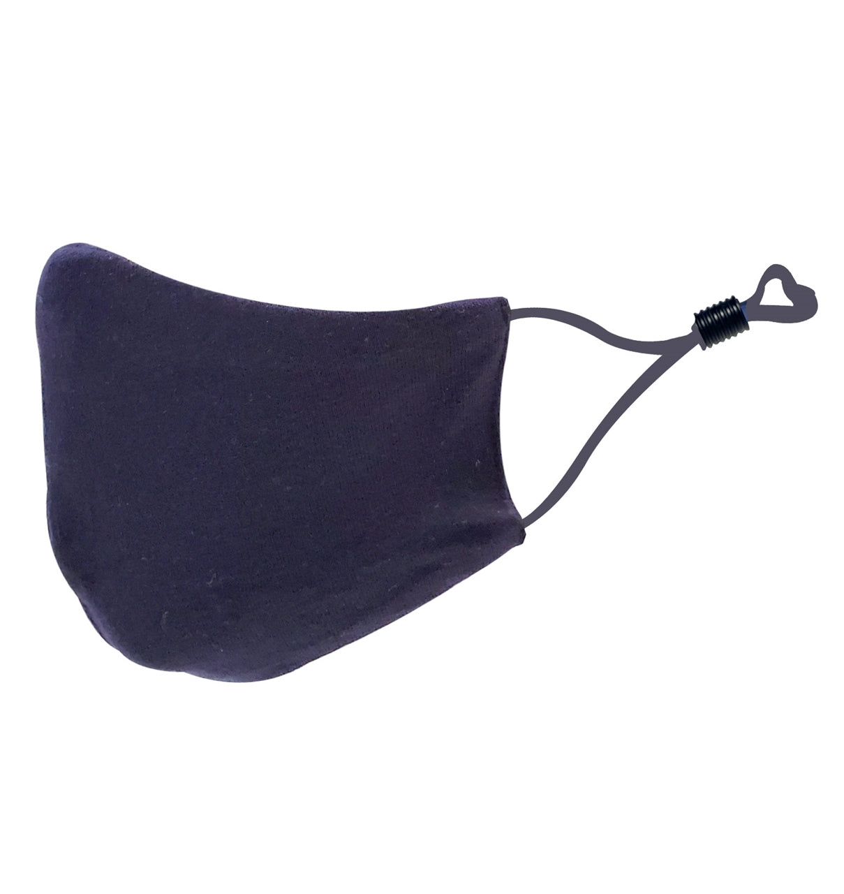 Youth Size Fashion Face Mask with adjusters, 100% Cotton, 2 layer, navy- Blank