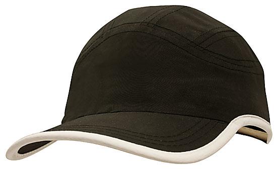 Microfiber Sports Cap w/Trim on Edge of Crown & Peak