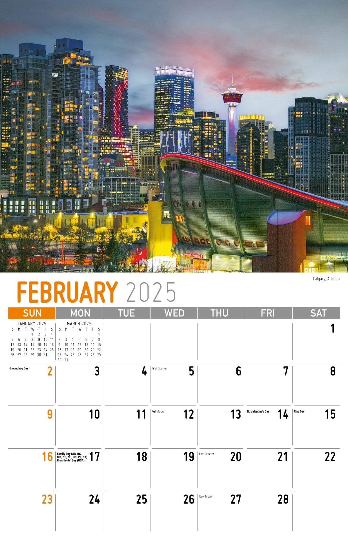 Galleria Wall Calendar 2025 Scenes of Western Canada