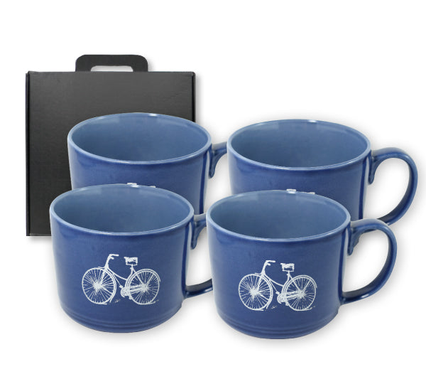 ~ Nina 12oz navy mug Set of 4 in a Raven Gift Box