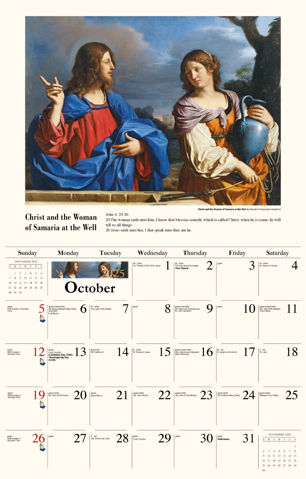 Galleria Wall Calendar 2025 Catholic Inspirations Eng.