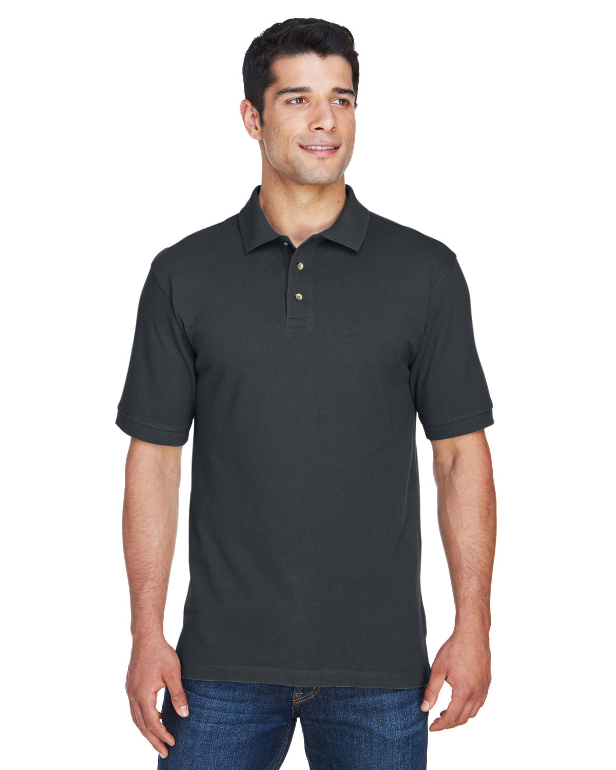 Harriton Men's Tall 6 oz. Ringspun Cotton Piqué Short-Sleeve Polo