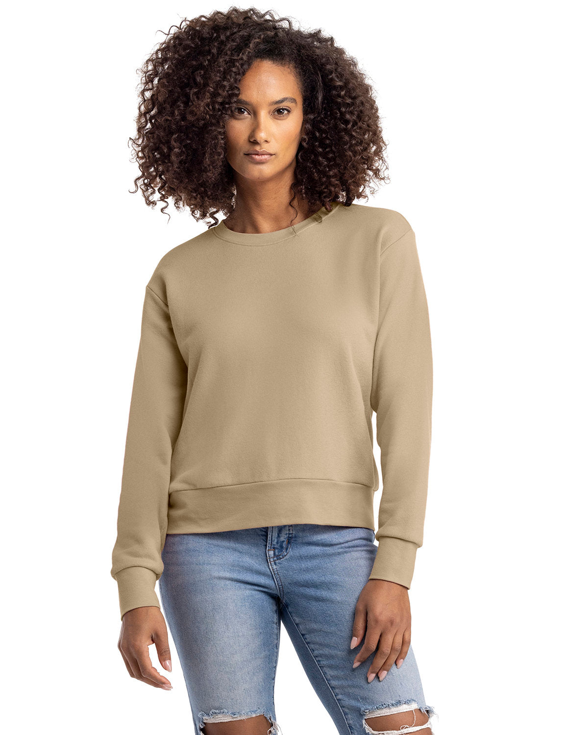NEXT LEVEL APPAREL Ladies' Laguna Sueded Sweatshirt