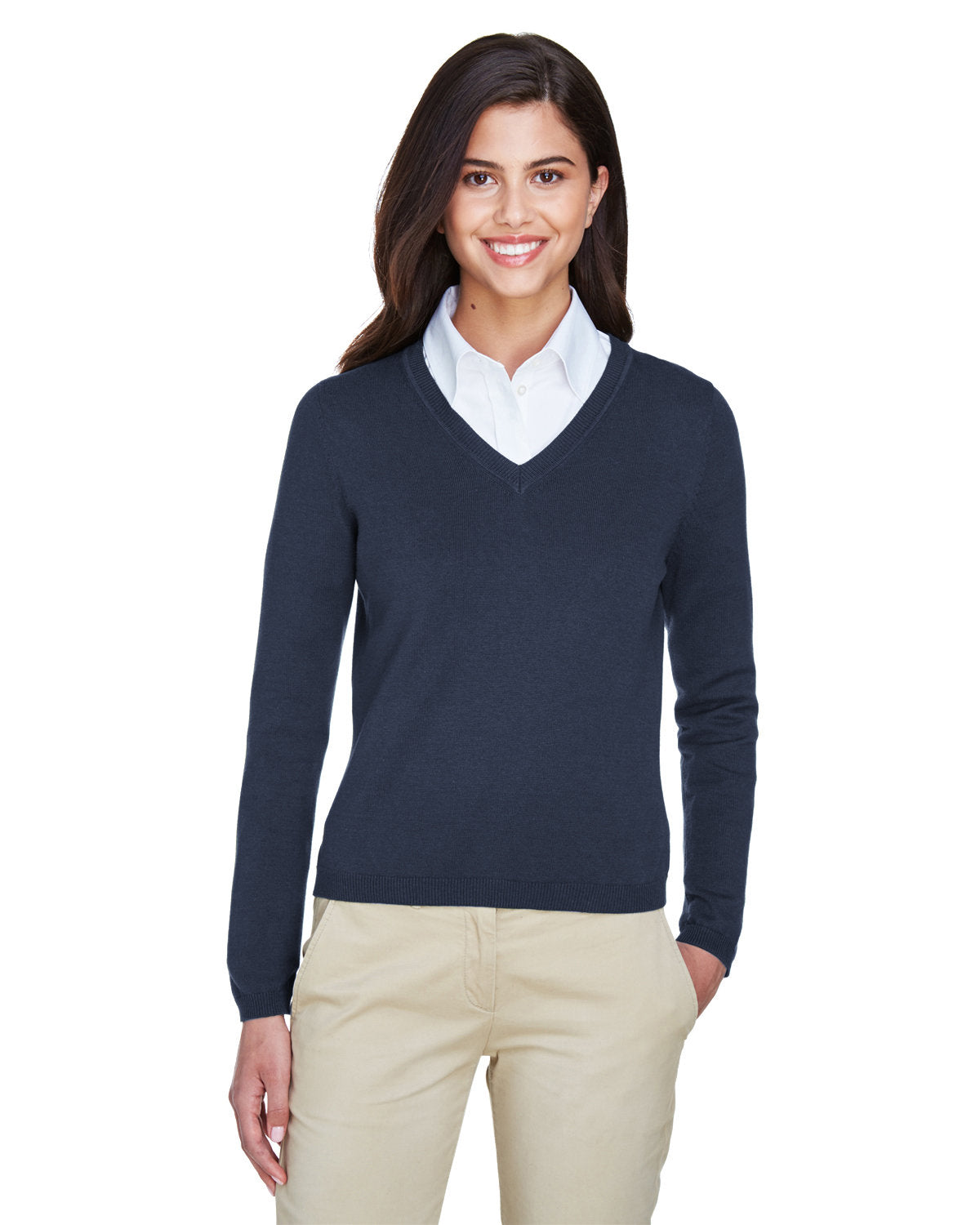 DEVON AND JONES Ladies' V-Neck Sweater